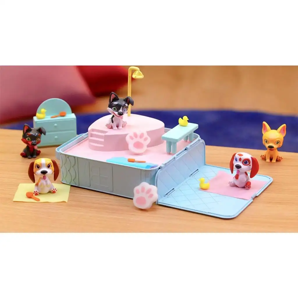 Washy Friends: Color Reveal Planschspaß 3 Hundefiguren mit Whirlpool und Zubehör kép 4
