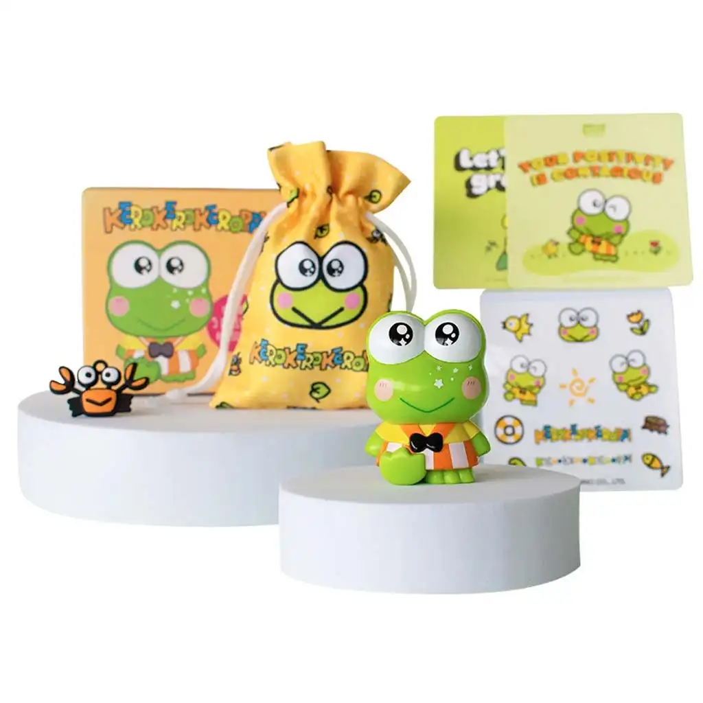 Hello Kitty: Keroppi Figur im Box mit Zubehör 6cm