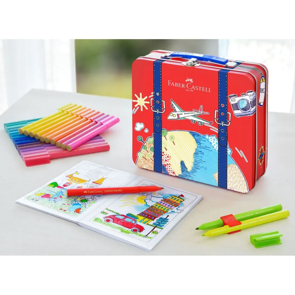 Faber Castell: Connector Filzstift-Set, 40 Stück im kleinen Koffer kép 2