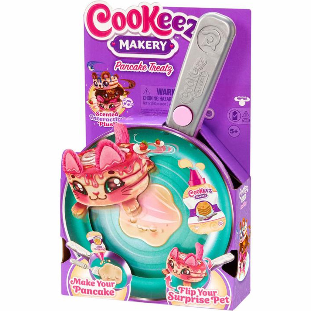 COOKEEZ Makery: Pancake Treatz palacsintasütő játékszett meglepetés plüss állattal kép 1