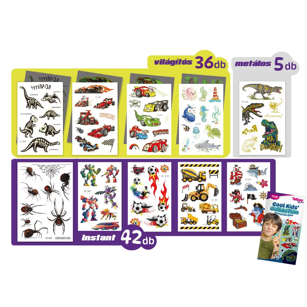 TyToo: Cool Kids Collection Tattoo Sticker Set kép 2