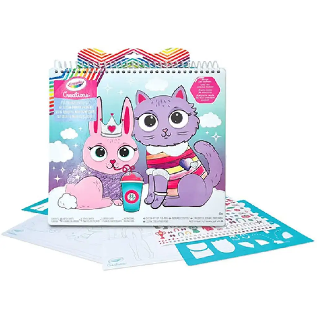 Crayola Creations: Tierische Mode Sticker-Zeichenset kép 2