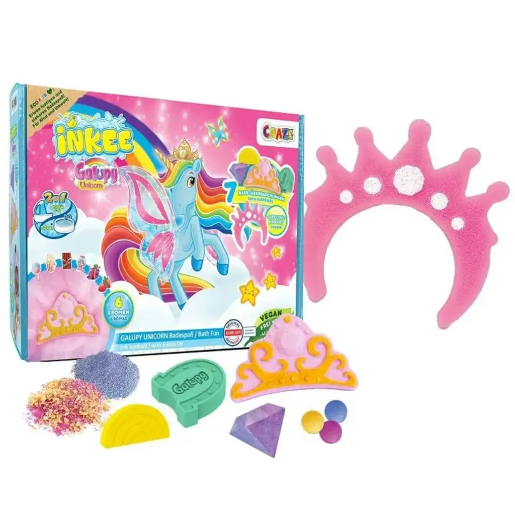 Craze: Inkee Galupy großes veganes Einhorn-Badeset kép 2