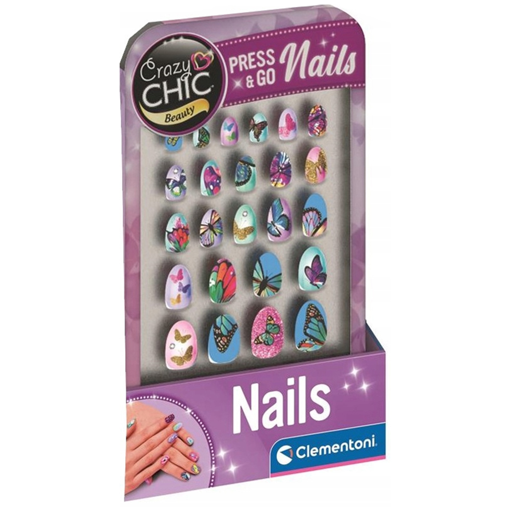 Crazy Chic: Selbstklebendes Schmetterlings-Kunstnagelset 1 Stk. - Clementoni kép 2