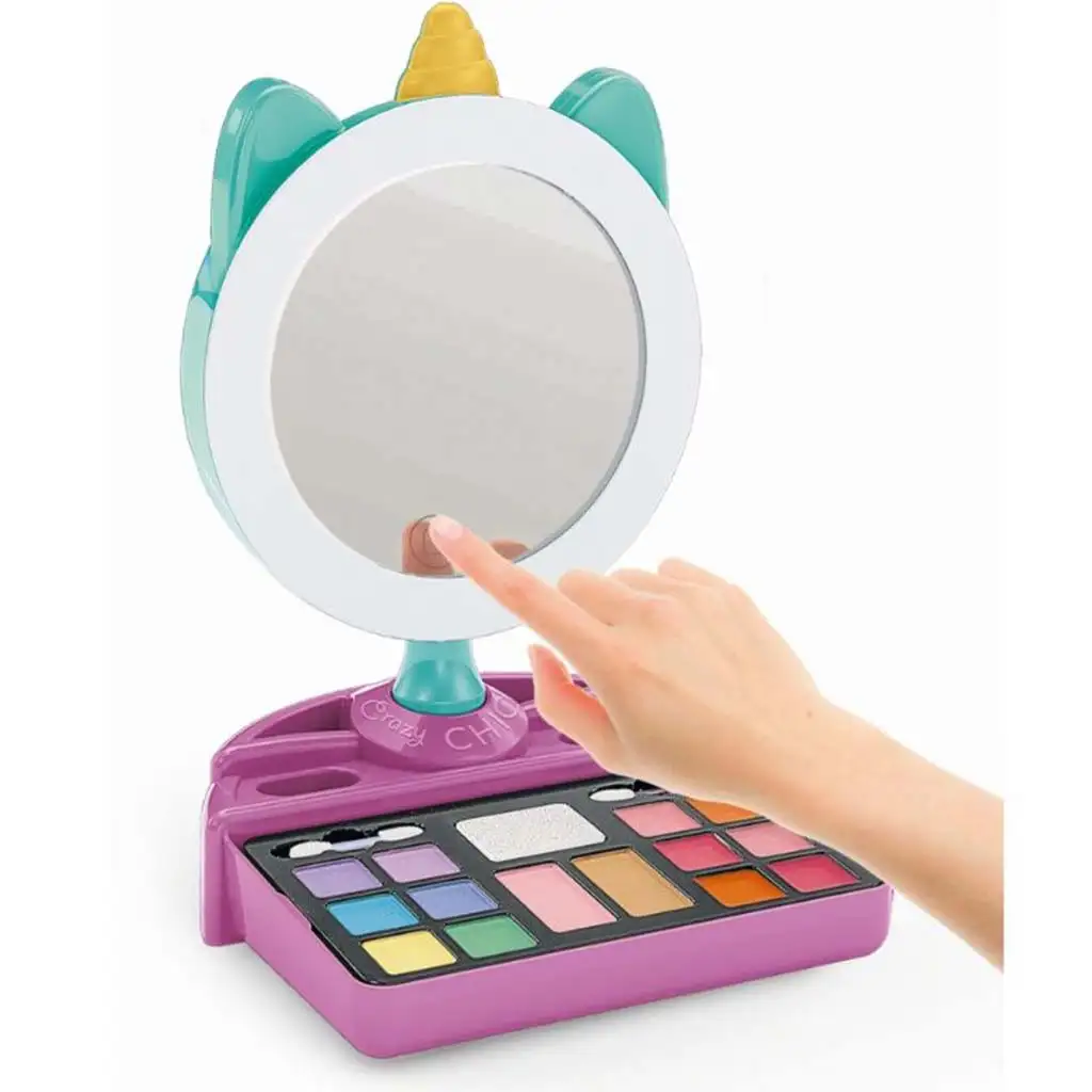 Crazy Chic: Leuchtender Einhorn-Schminkspiegel - Clementoni kép 2