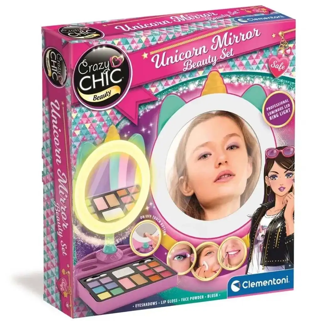 Crazy Chic: Leuchtender Einhorn-Schminkspiegel - Clementoni