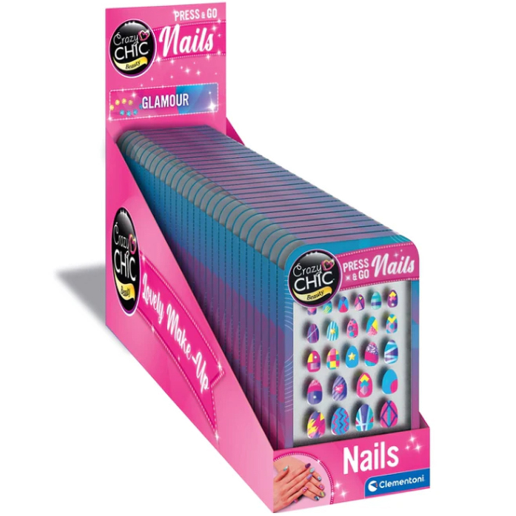 Crazy Chic: Glamour selbstklebendes Kunstnagel-Set 1 Stück - Clementoni