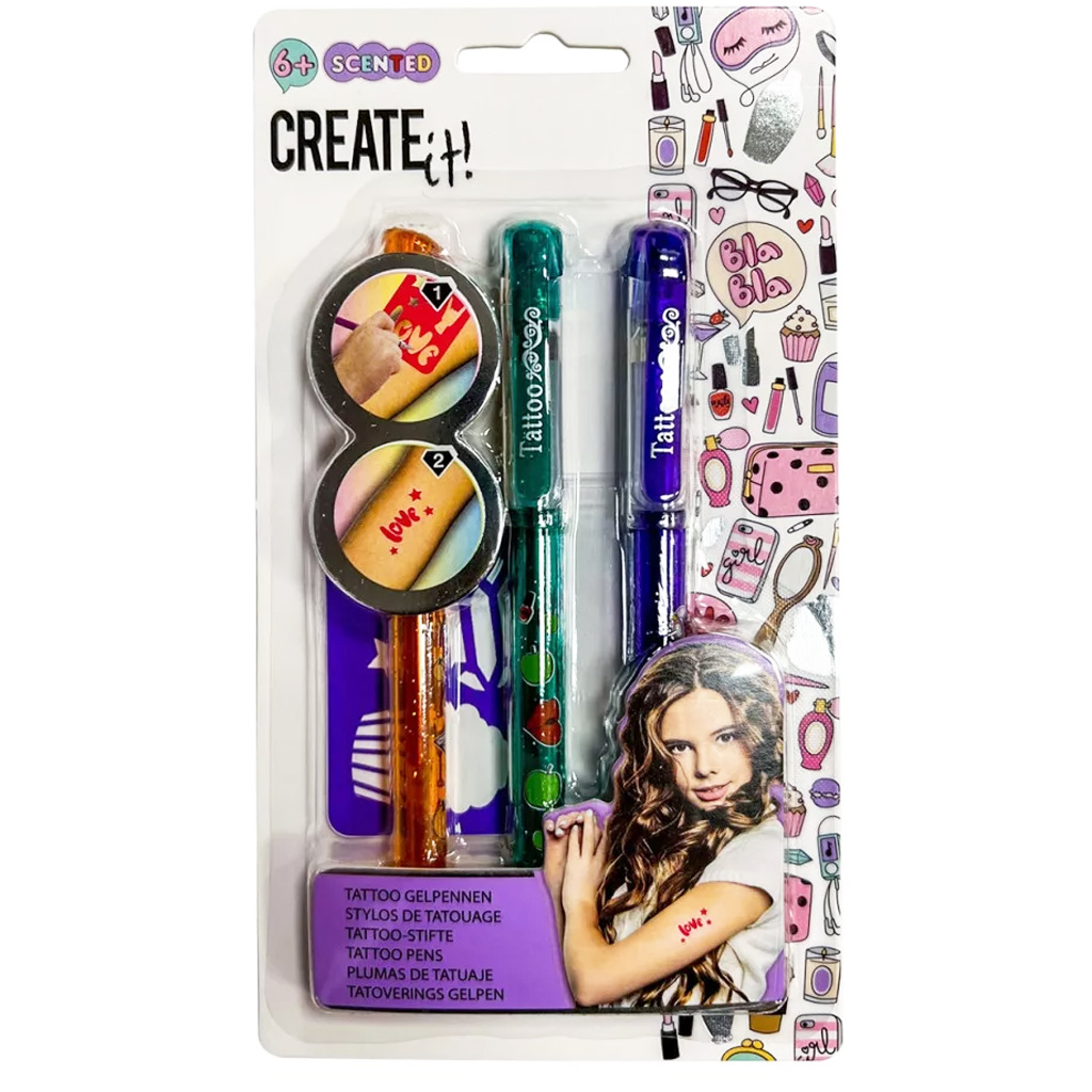 Canenco: Create It! Duftende Gel-Tattoo-Stifte, 3er-Set, verschiedene Ausführungen kép 2