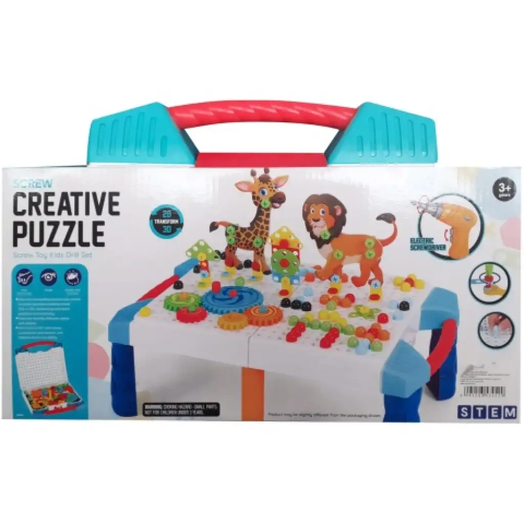 Entwicklungsspieltisch mit Bausteinen im Koffer, 213 Stück kép 2