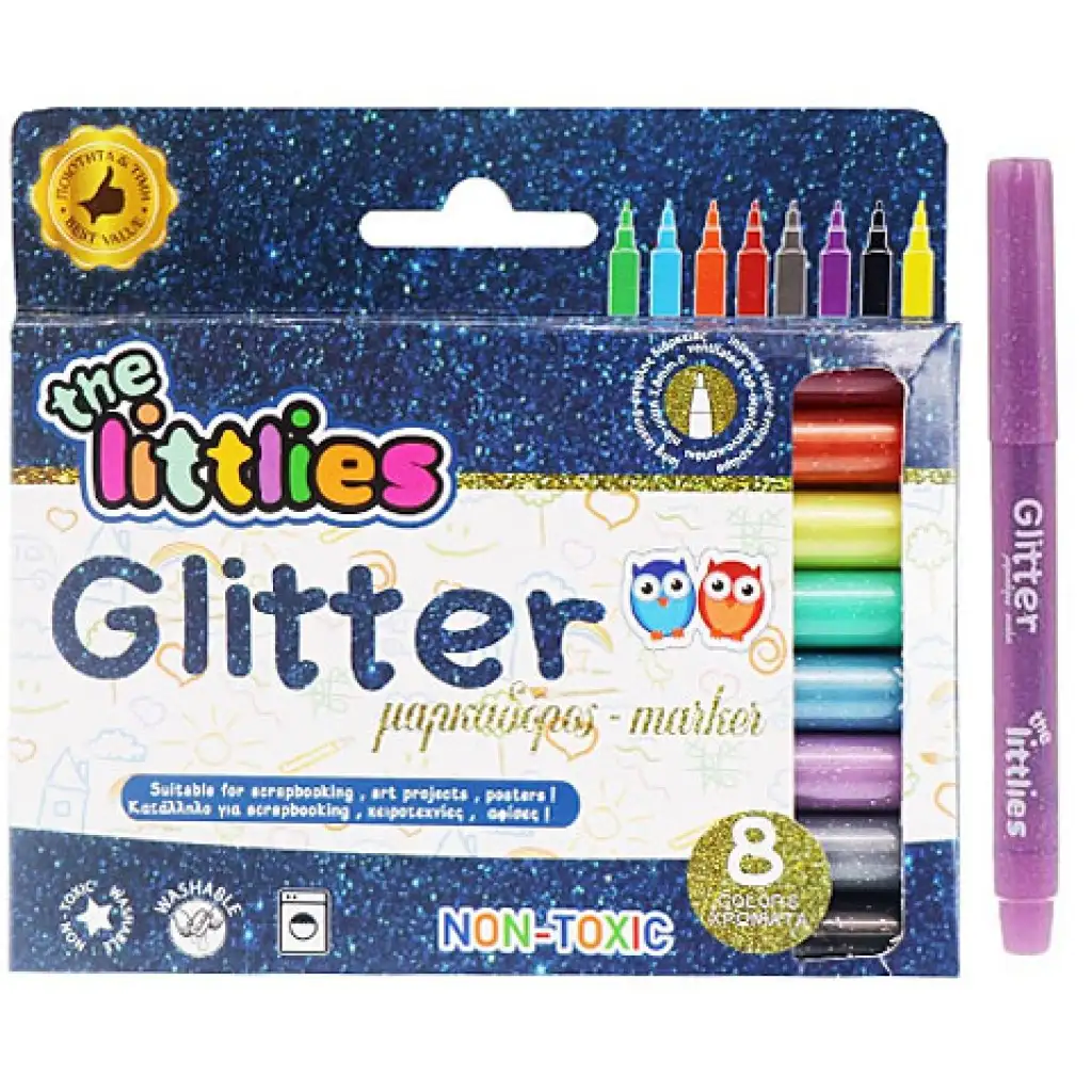 Glitzer Filzstift 8er-Set
