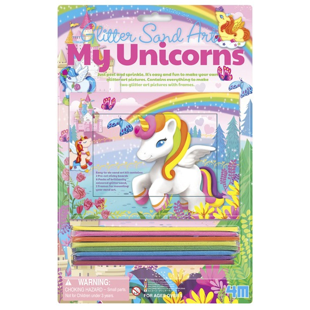Glitzerndes Einhorn Sandbild Bastelset