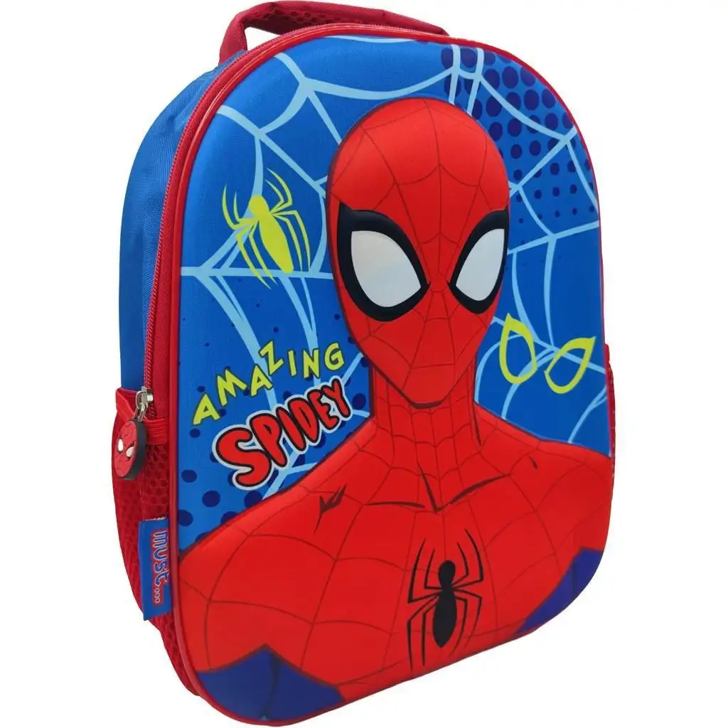 Wunderschöner 3D Spider-Man abgerundeter Schulranzen, Rucksack 26x10x32cm