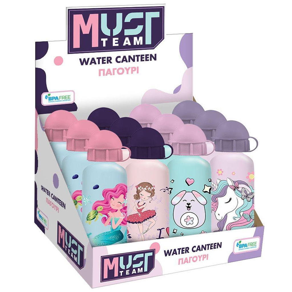 Luna: Must Team Aluminium-Trinkflasche für Mädchen, verschiedene Ausführungen, 500 ml, 1 Stück