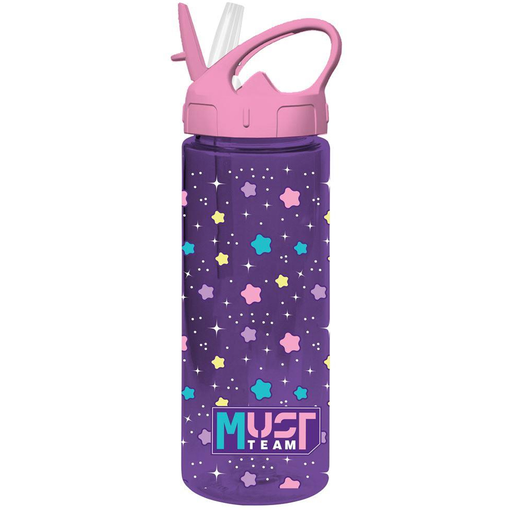 Luna: Must Team Kunststoff-Trinkflasche mit Strohhalm, verschiedene Designs, 500 ml, 1 Stück kép 2
