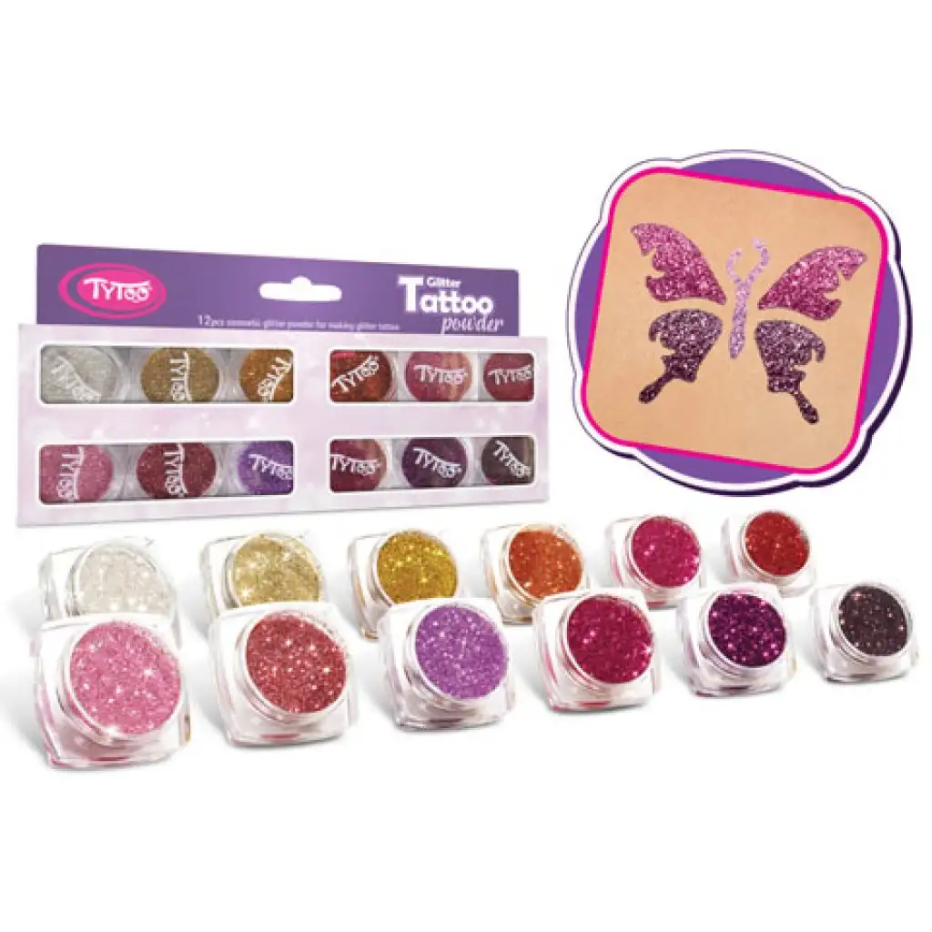 TyToo: Auswahl warmer Farben Glitzer-Set 12x2,5ml kép 2