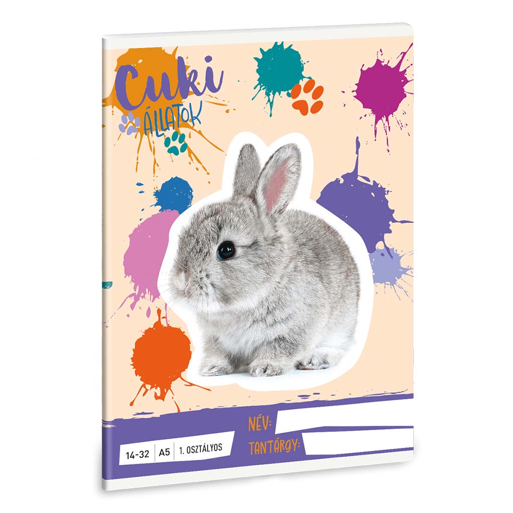 Ars Una: Süße Tiere – Hase A/5 liniert Heft für die 1. Klasse 14-32