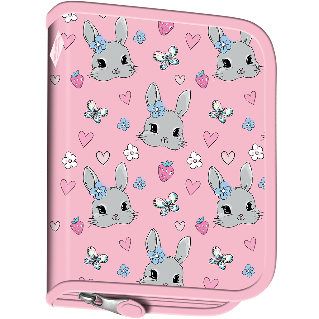 St.Right Cute Rabbit Federmäppchen mit Hasenmotiv, zum Aufklappen, PC03, 20,5 x 14 x 3,5 cm kép 2