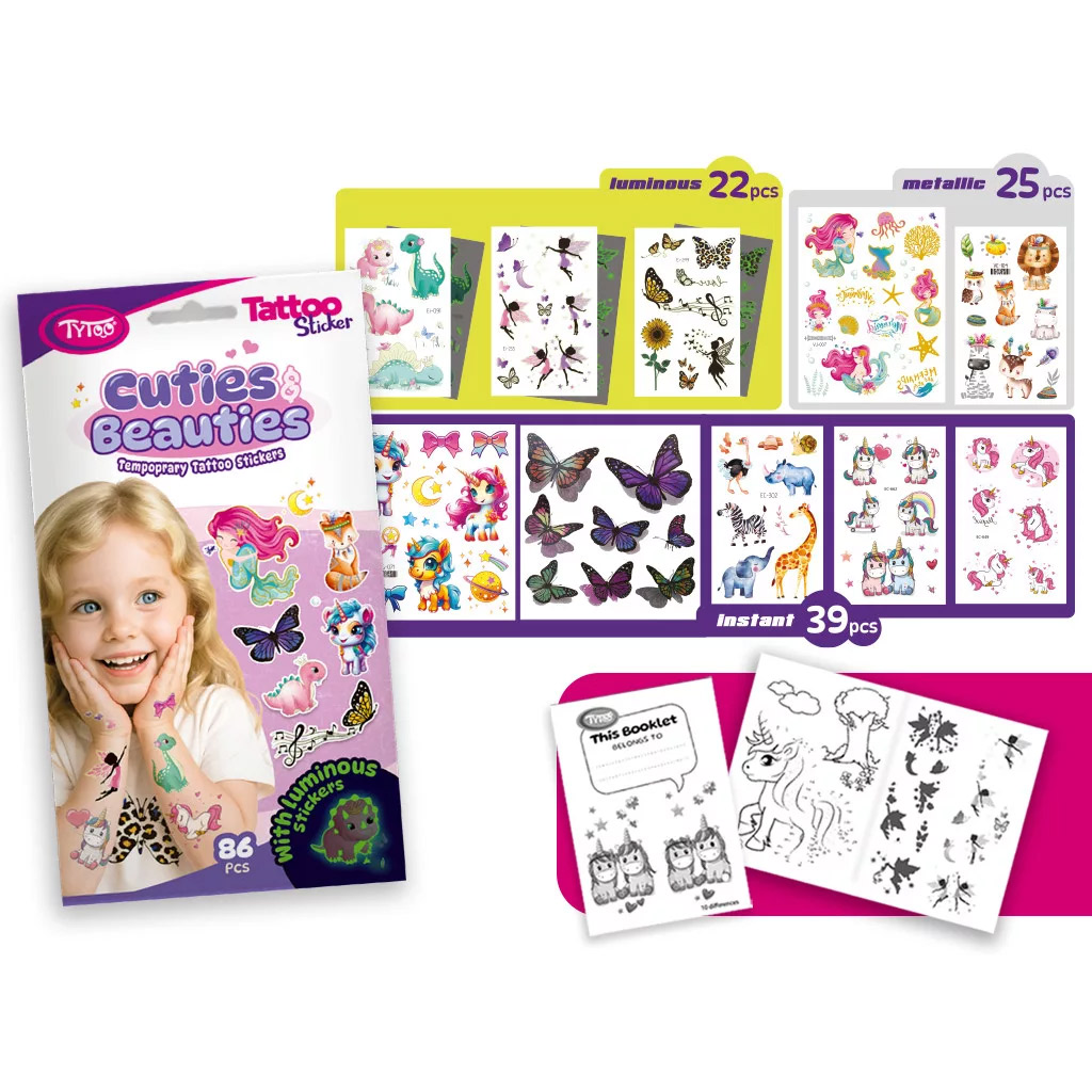 TyToo: Cuties & Beauties Tattoo Sticker Set
