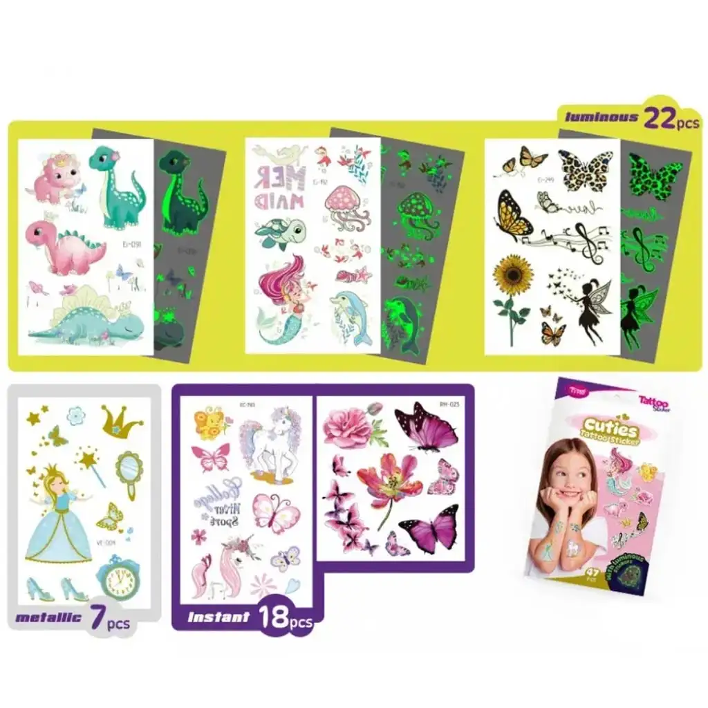 TyToo: Cuties Tattoo Sticker Set kép 2