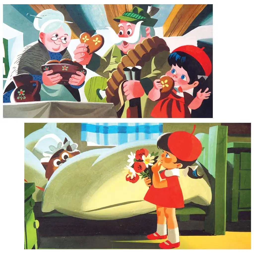 Grimm-Brüder: Rotkäppchen und der Wolf Diafilm kép 2