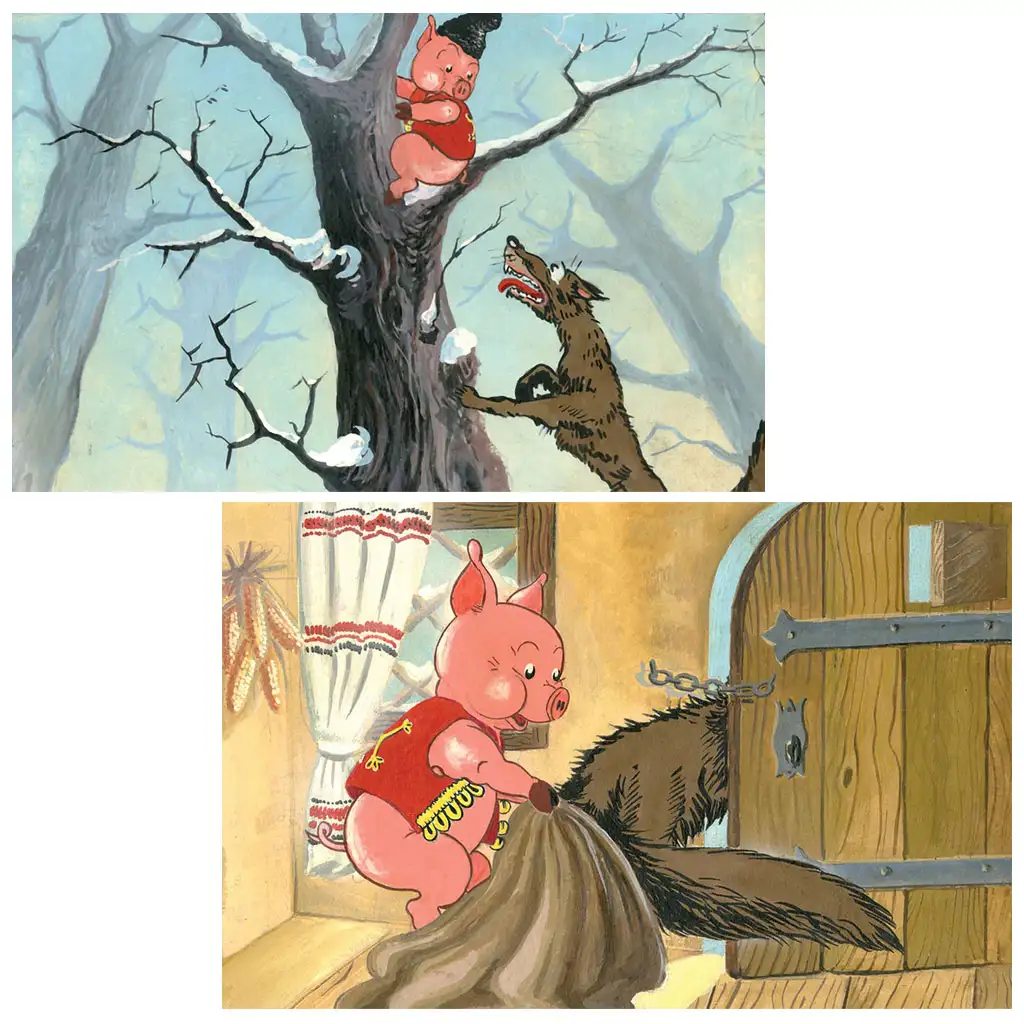 Móricz Zsigmond: Das kleine Schweinchen und die Wölfe Diafilm kép 2