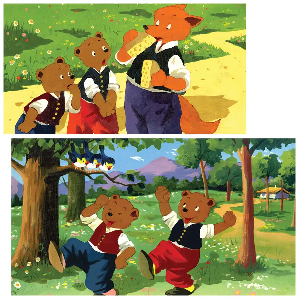 Zwei kleine Bären und der Fuchs Diafilm kép 2