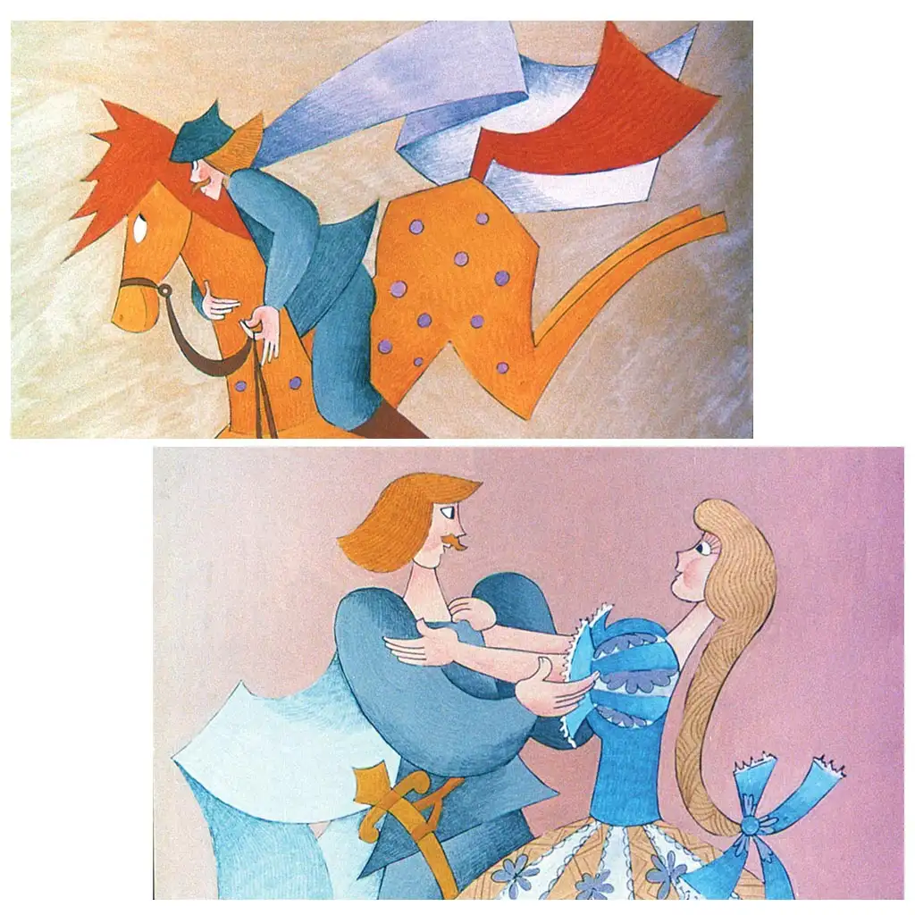 Benedek Elek: Die wunderschöne Schilfrohrprinzessin Diafilm kép 2