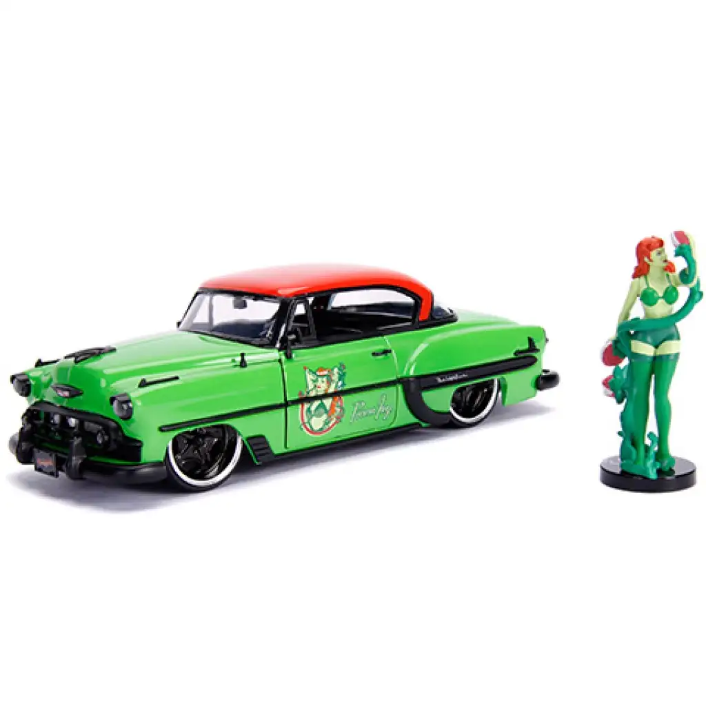 DC Comics: Poison Ivy Figur und 1953 Chevy Bel Air Metall-Automodell 1/24 - Simba Toys kép 2