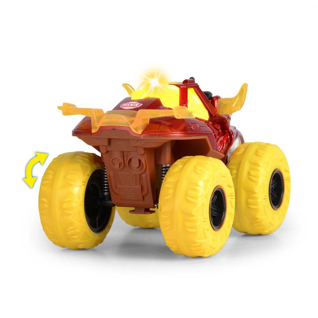 Monstertruck in Form eines flammenden Stierkopfes mit Licht und Sound - Dickie Toys kép 2