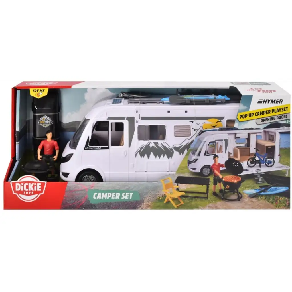 Hymer Camping Van Wohnmobil mit Zubehör 30cm - Dickie Toys kép 5