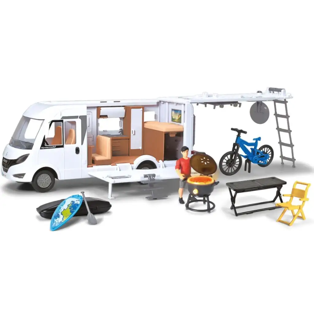 Hymer Camping Van Wohnmobil mit Zubehör 30cm - Dickie Toys kép 4
