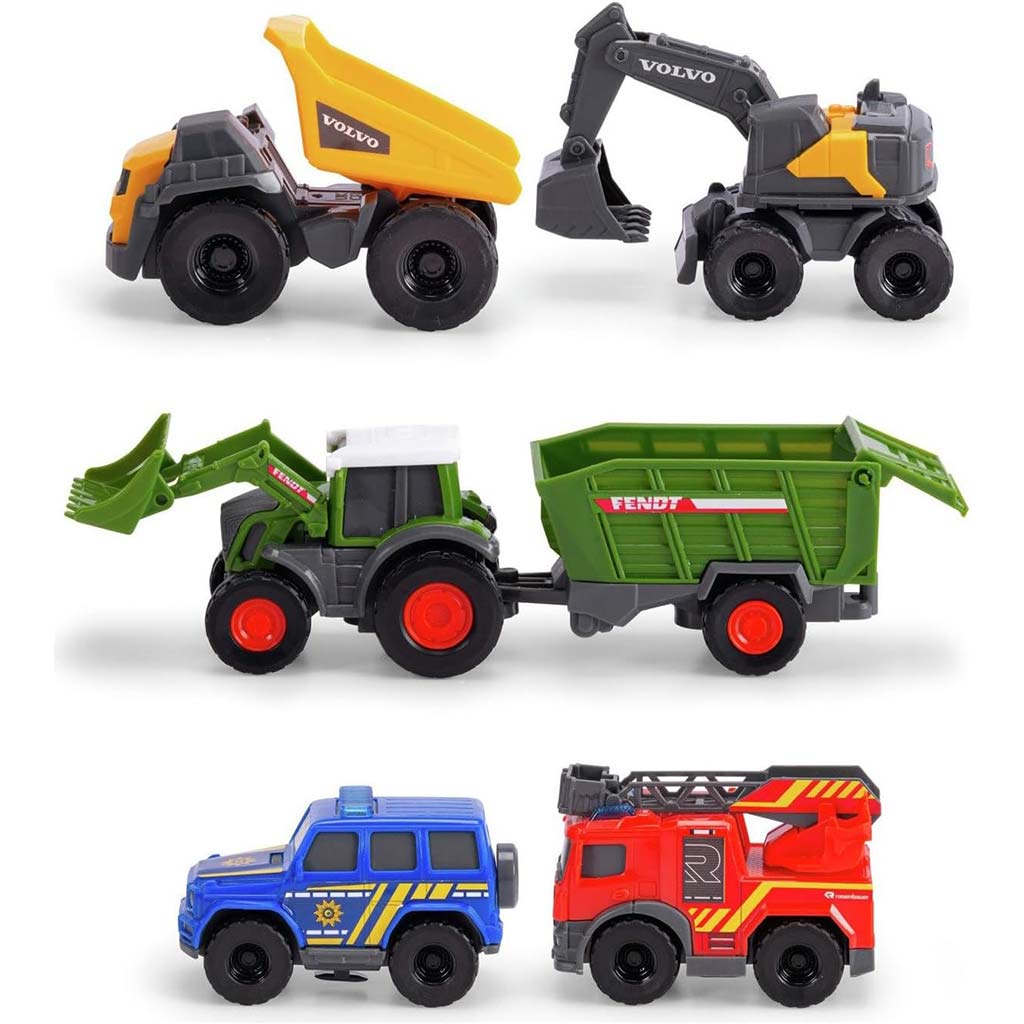 Micro City 5-teiliges Set aufklappbarer Spielzeugautos - Dickie Toys kép 2