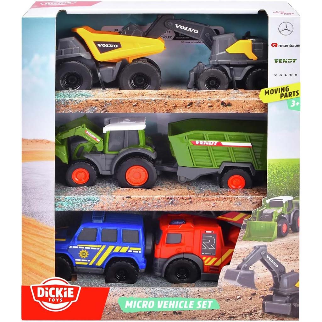 Micro City 5-teiliges Set aufklappbarer Spielzeugautos - Dickie Toys