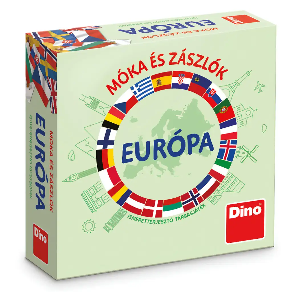 Móka und Flaggen Brettspiel - Dino kép 2