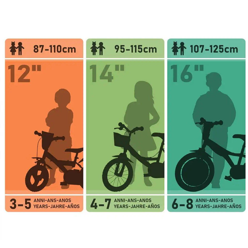 Flappy 14” Kinderfahrrad mit Korb und Puppensitz in Rosa-Weiß – Dino Bikes Fahrrad kép 4