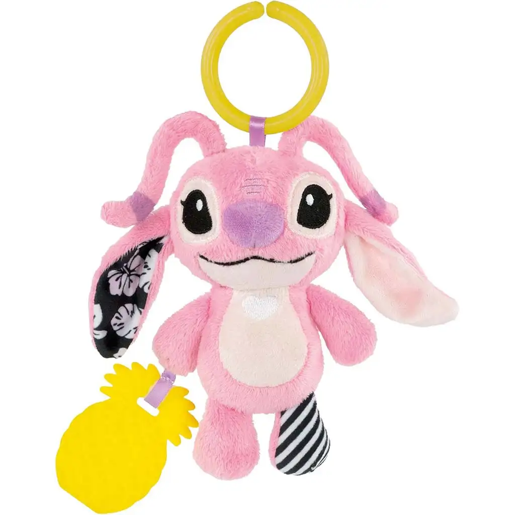 Disney+Stitch Angel Plüsch mit Rassel und Beißring - Clementoni Baby kép 2