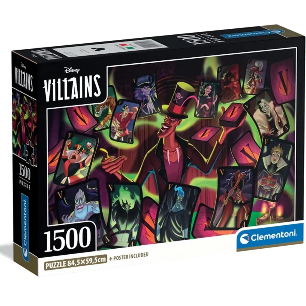 Disney+ - Bösewichte HQC 1500-teiliges Compact-Puzzle - Clementoni