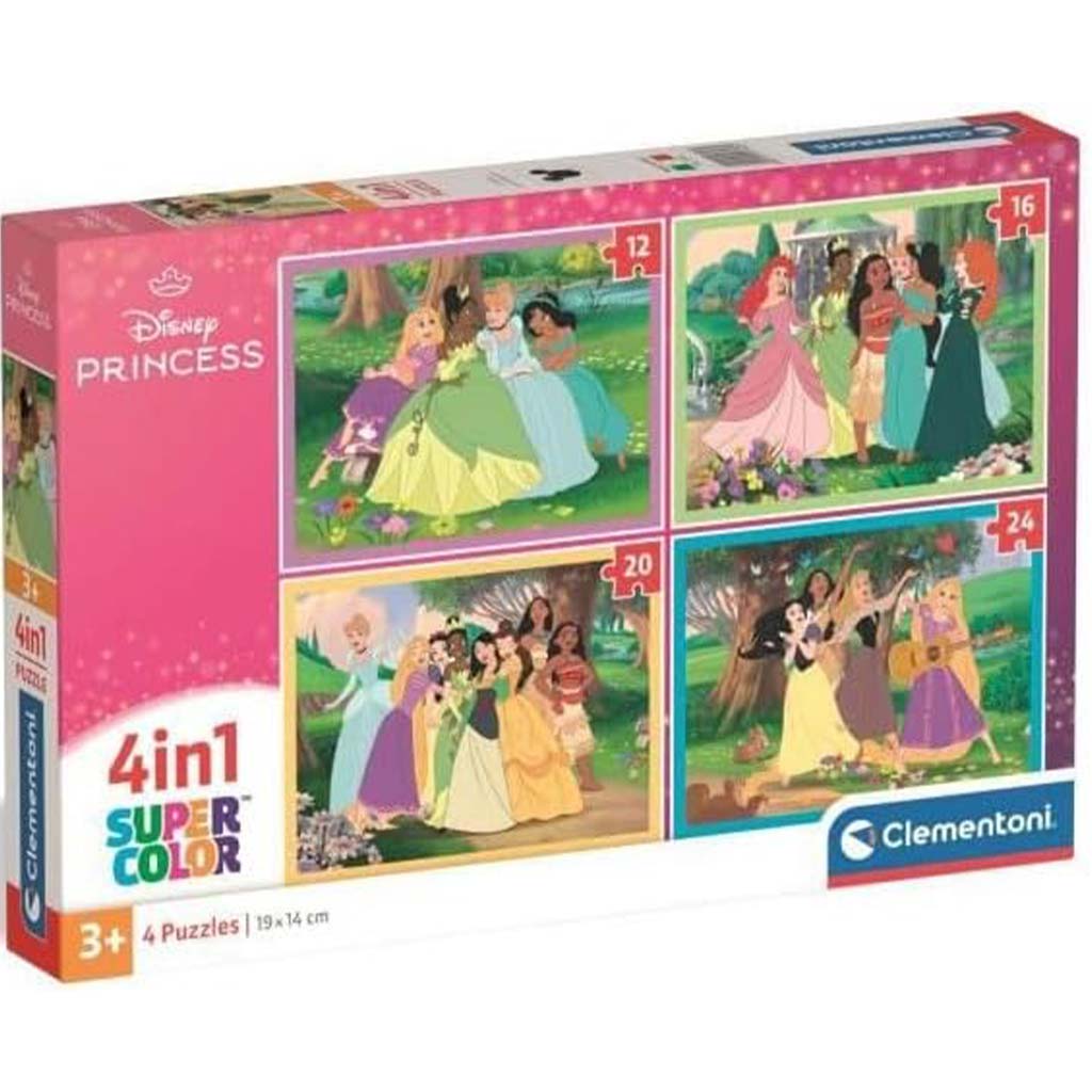 Disney Prinzessinnen 4-in-1 Supercolor Puzzle – Clementoni