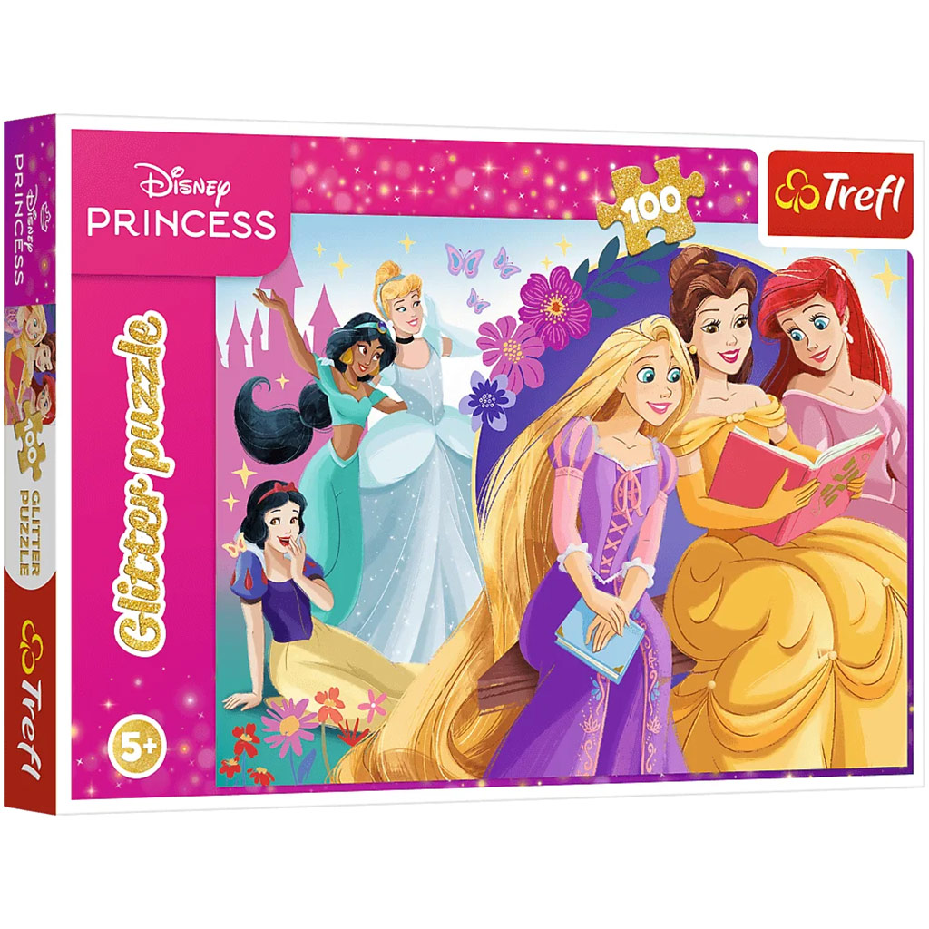 Disney Prinzessinnen 100-teiliges Glitzer-Puzzle – Trefl