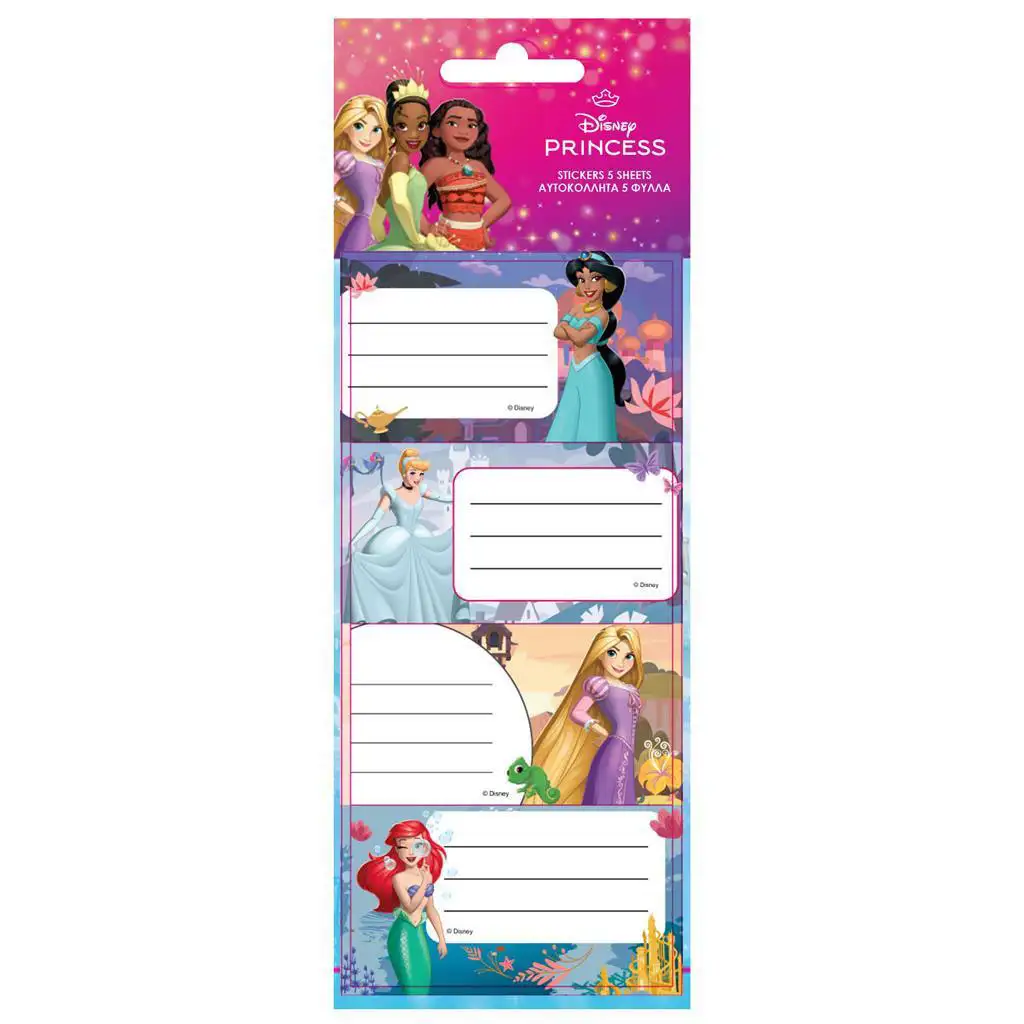 Luna: Disney Prinzessinnen Heftetiketten 20er Pack