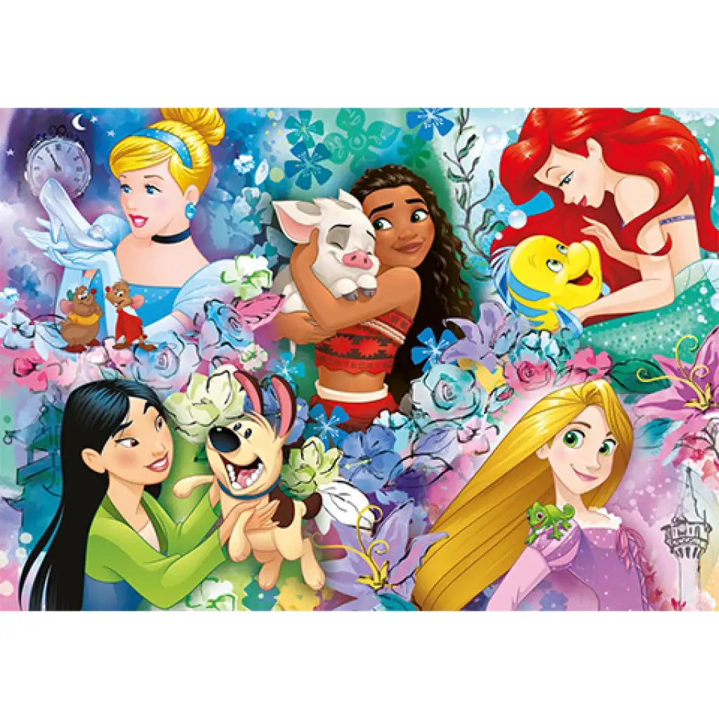Disney Prinzessinnen und ihre Lieblinge Supercolor Puzzle 60-teilig - Clementoni kép 2