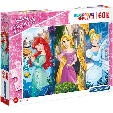 Disney+Prinzessinnen Maxi Puzzle 60 Teile - Clementoni