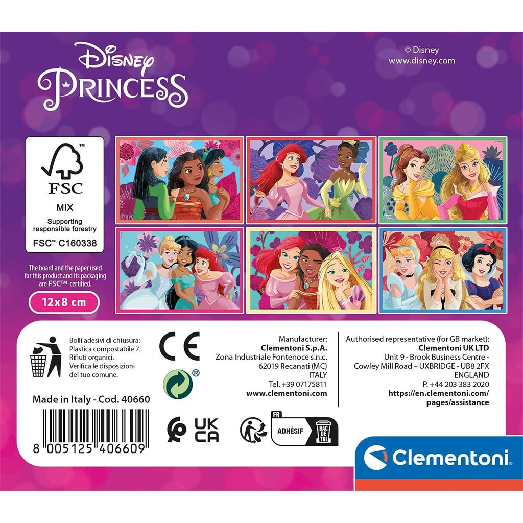 Disney+Prinzessinnen 6er-Würfelset - Clementoni kép 2