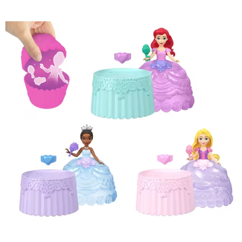 Disney-Prinzessinnen: Mini-Cupcake-Überraschungs-Püppchen in verschiedenen Varianten – Mattel kép 2