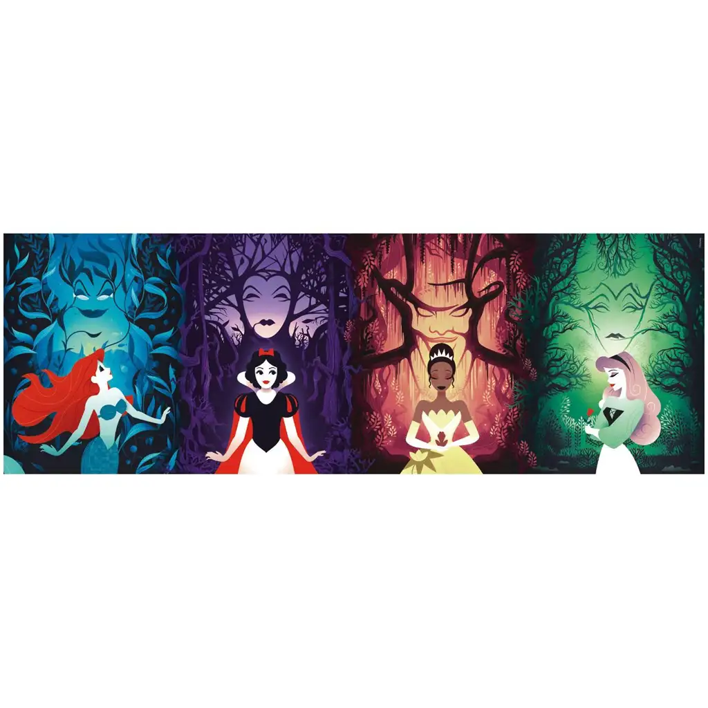 Disney+ Prinzessinnen 1000-teilige Panorama-Puzzle mit Poster - Clementoni kép 2
