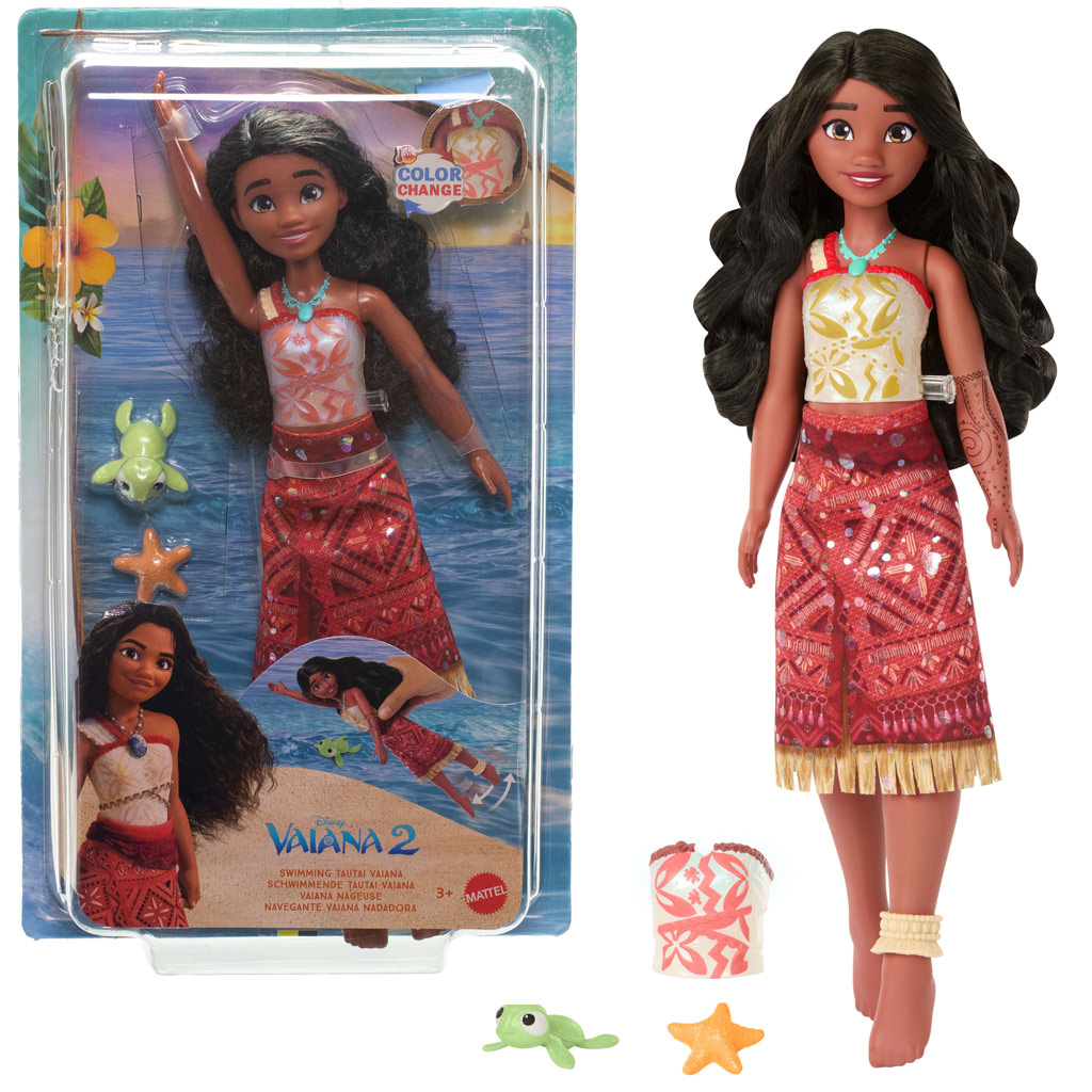 Disney Hercegnők: Vaiana 2 úszó baba kiegészítőkkel - Mattel kép 1