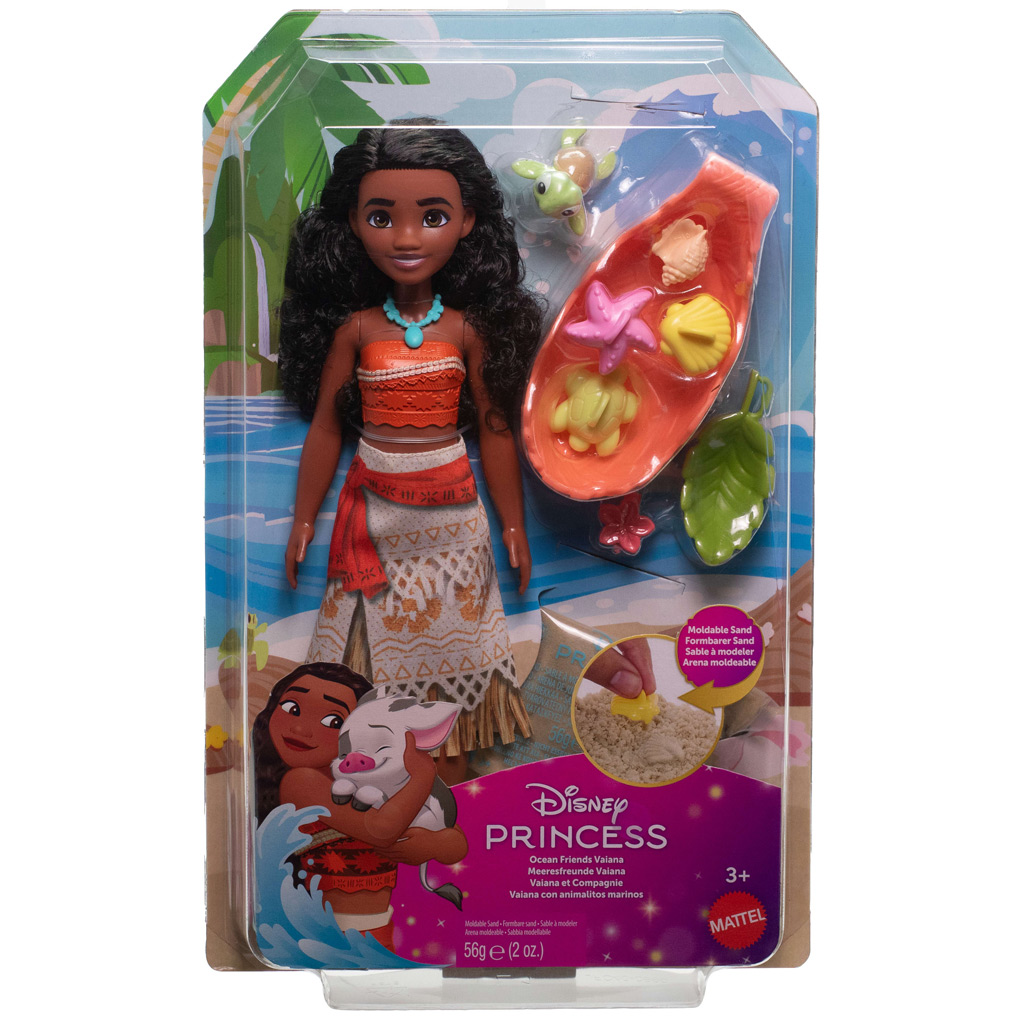 Disney Hercegnők: Vaiana 2 baba tengerparti játékszett homokkal – Mattel kép 1