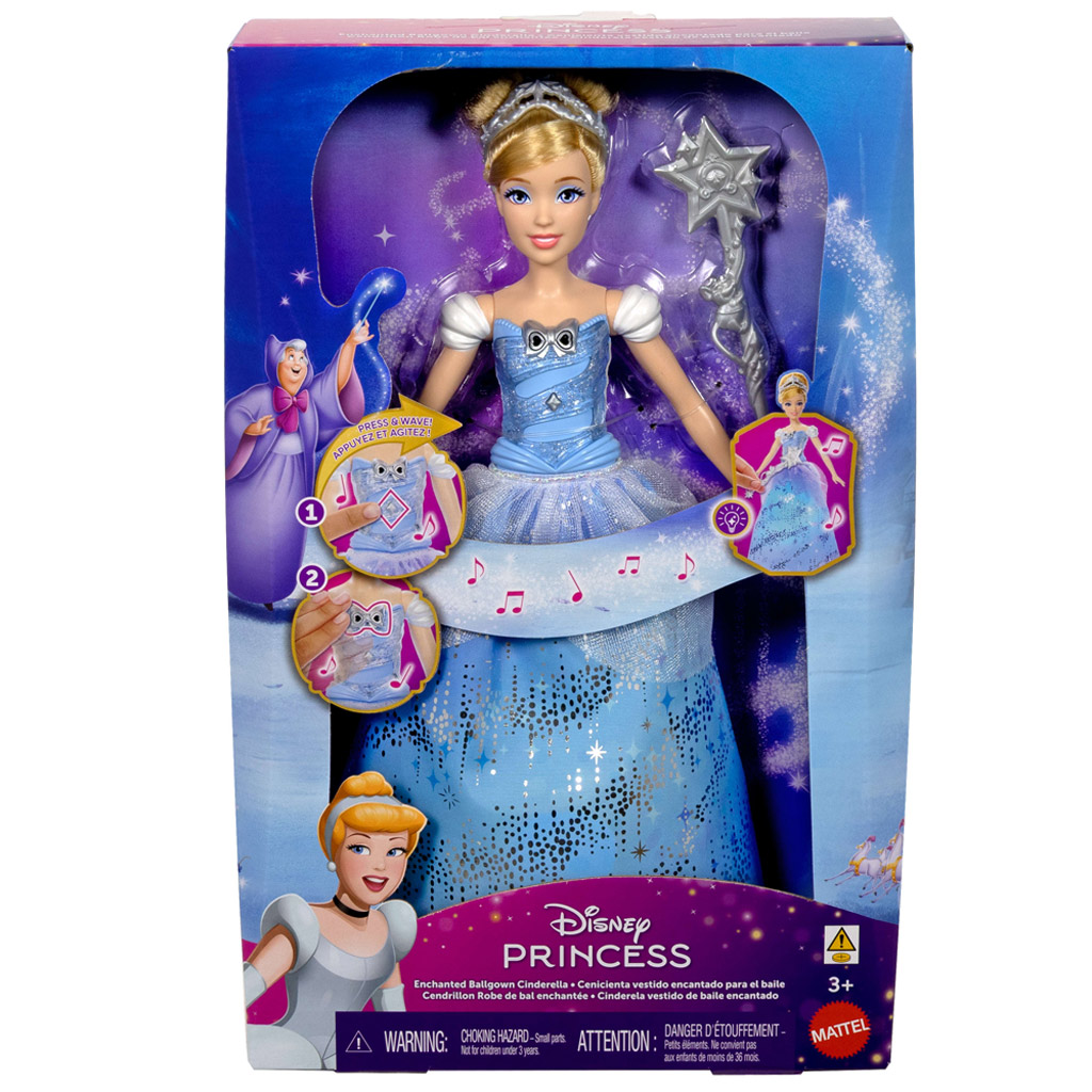 Disney Prinzessinnen: Zauberhafte Cinderella-Puppe – Mattel