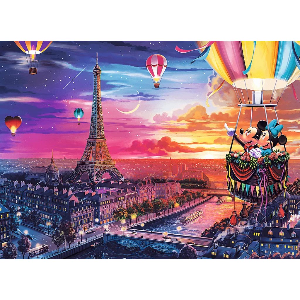 Mickey und Minnie in Paris 1000-teiliges Premium Plus Quality Puzzle – Trefl kép 2