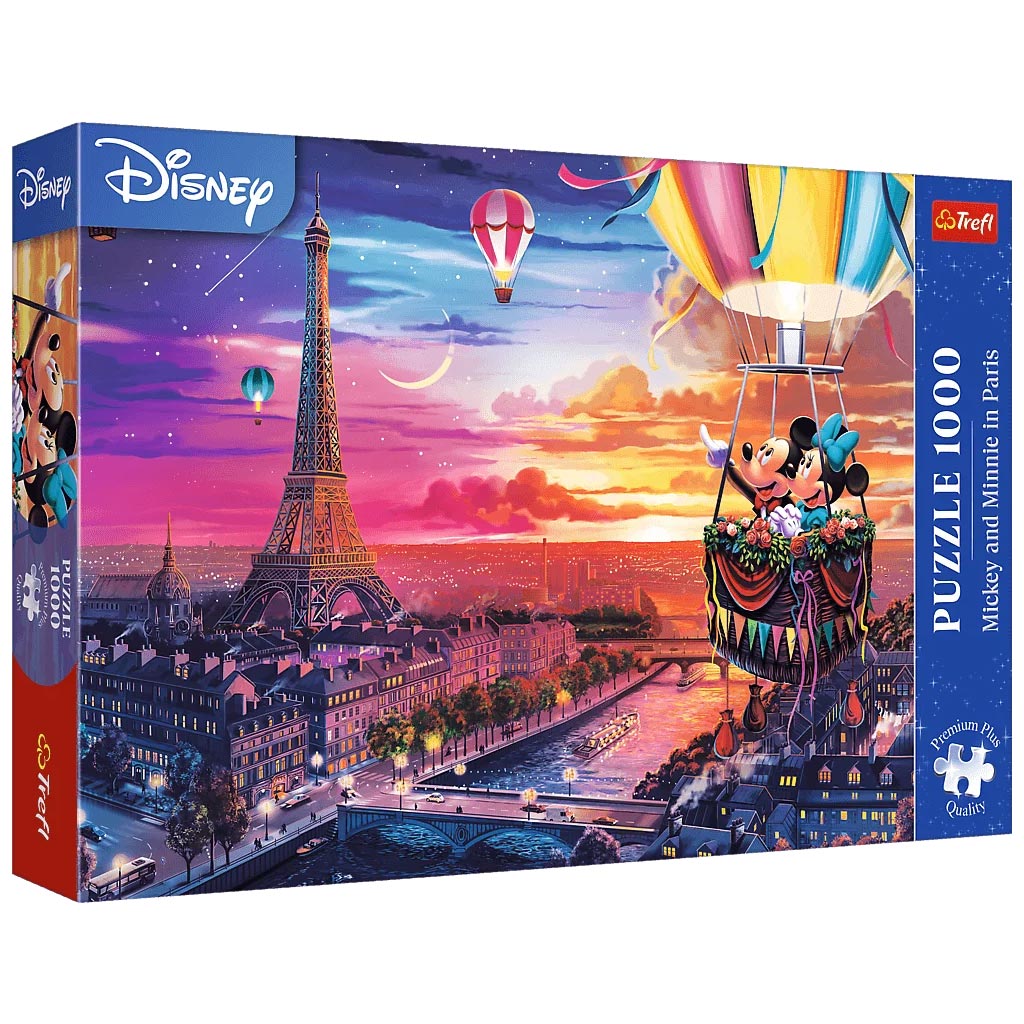Mickey und Minnie in Paris 1000-teiliges Premium Plus Quality Puzzle – Trefl